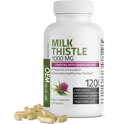 OEM Liver Protection Supplement Milk Thistle Seed Extract 1000 Mg